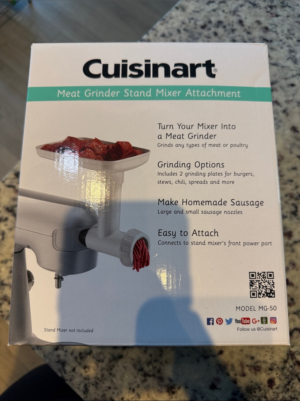 Cuisinart meat grinder stand mixer attachment (never used)